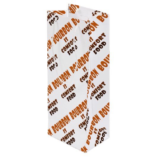 GIFT BAGS - BOURBON is Comfort Food Wijn Cadeautas (Achterkant Gekanteld)