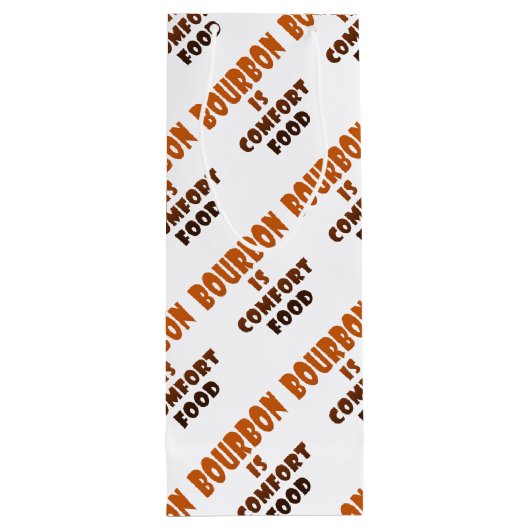 GIFT BAGS - BOURBON is Comfort Food Wijn Cadeautas (Achterkant)