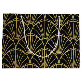 Gift Bags Gold Geometric and Art Deco Patterned Groot Cadeauzakje (Achterkant)