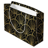 Gift Bags Gold Geometric and Art Deco Patterned Groot Cadeauzakje (Achterkant Gekanteld)