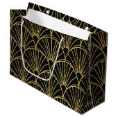 Gift Bags Gold Geometric and Art Deco Patterned Groot Cadeauzakje (Voorkant Gekanteld)
