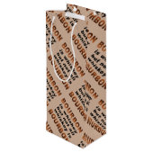 GIFT BAGS - Niet alle whisky is BOURBON! Wijn Cadeautas (Achterkant Gekanteld)
