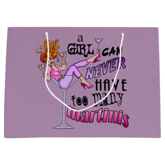 GIFT BAGS - TE VEEL MARTINIS GROOT CADEAUZAKJE (Voorkant)