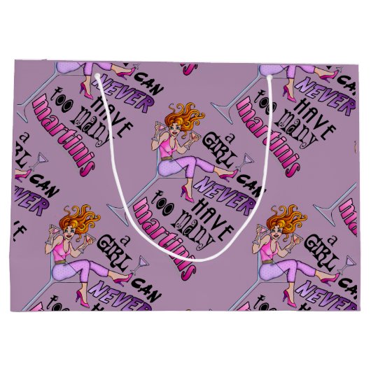 GIFT BAGS - TE VEEL MARTINIS GROOT CADEAUZAKJE (Achterkant)