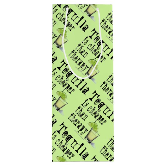 GIFT BAGS - TEQUILA, CHEAPER DAN THERAPIE WIJN CADEAUTAS (Achterkant)