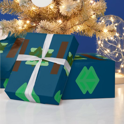 GIFT_BEAUTIFUL_KELLY_GREEN_OCEAN_BLUE_BROWN CADEAUPAPIER (Feestdagen)
