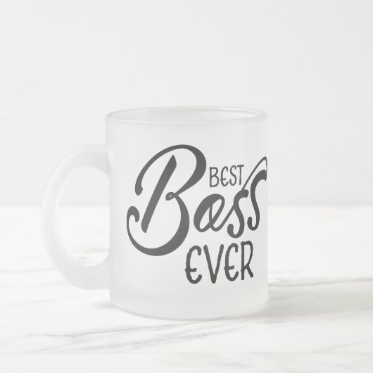 Gift Best Boss Ever - koffie Matglas Koffiemok (Links)