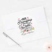 Gift BFF's Our Friendship is the Best Ronde Sticker (Envelop)