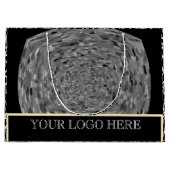 GIFT _ BLACK_SILVER GROTE GIFT BAG GROOT CADEAUZAKJE (Voorkant)