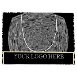 GIFT _ BLACK_SILVER GROTE GIFT BAG GROOT CADEAUZAKJE