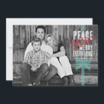 Gift Blue Ribbon Wrapped Holiday Fotokaart Feestdagenkaart<br><div class="desc">Modern. Lief. Impactvol. Deze feestelijke vakantiekaart staat in het teken van het vieren van het seizoen en is exclusief voor Zazzle ontworpen. Bedrukte lintaccent met een gedurfde mix van lettertypen wikkel je favoriete foto('s) met liefde. Voeg een Envelopments Holiday Stamp toe van ons uitgebreide collectie om perfect bij uw begroeting...</div>