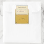 Gift Bookplate Library Provenance Vierkante Sticker (Tas)