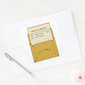 Gift Bookplate Library Provenance Vierkante Sticker (Envelop)