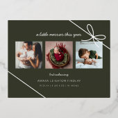 Gift Bow Nieuwe Baby Foto Vakantie Aankondiging Ge (Achterkant)