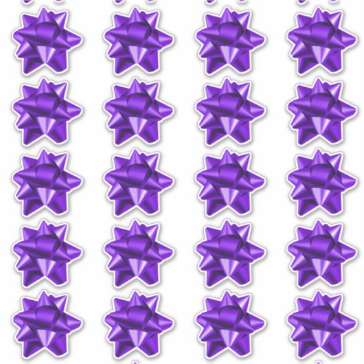 Gift Bow | STICKER | 20 per vel | PAARS (Voorkant)