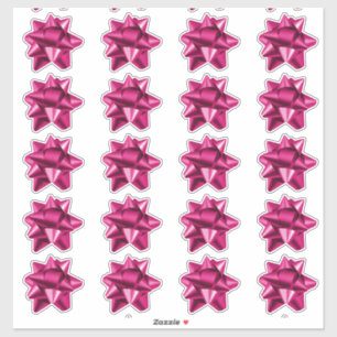 Gift Bow   STICKER   20 per vel   Roze