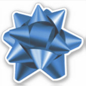 Gift Bow | STICKER | Diverse grootten | Blauw (Voorkant)