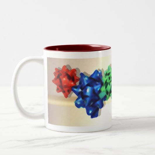 Gift Bows Drinkware Tweekleurige Koffiemok (Links)
