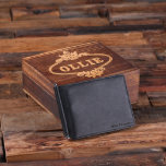 Gift Box & Black Bivoud Card Holder Leather Wallet<br><div class="desc">Deze set wordt geleverd met 1 mapje en 1 houten doos. Het is een speciaal geschenk voor een vader,  vriend of echtgenoot. Valuta's en creditcards zijn shows voor schaalvergroting en zijn niet inbegrepen (sorry).</div>