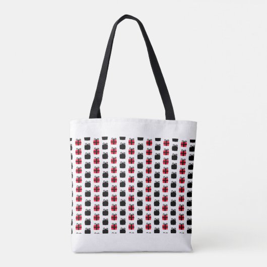 gift box design tote bag shopping (Achterkant)