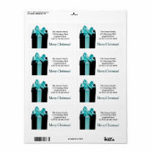 Gift Box Merry kerstremises label (Full Sheet)