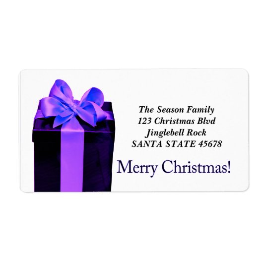 Gift Box Merry kerstremises label (Voorkant)