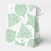 Gift Box met groen en wit kerstpatroon Bedankdoosjes (Achterkant)