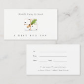 Gift Box Pine Leafy Festive Fauna Cadeaubon Visitekaartje