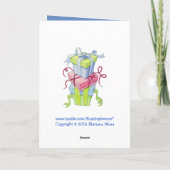 Gift Boxes blue French Kerstcard Feestdagen Kaart (Achterkant)