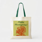 Gift Canvas tas Happy Thanksgiving Turkije herfst (Voorkant)
