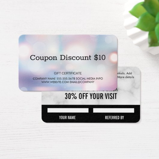 Gift Card Boke | Coupon Code Visitekaartje (Bureau)