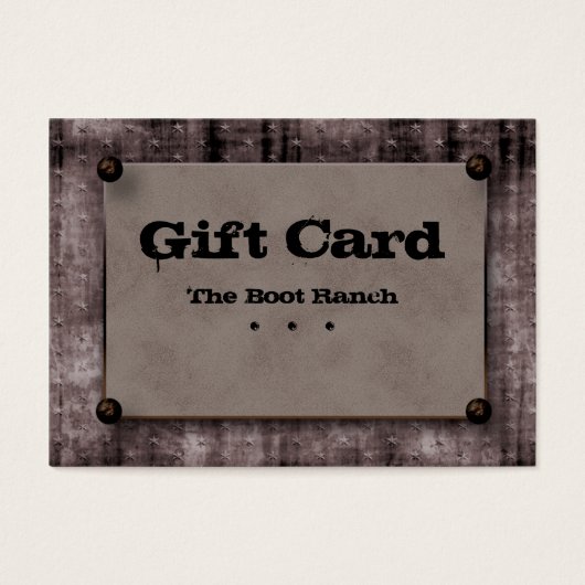 Gift Card Brown Denim Texas Star Visitekaartje (Voorkant)