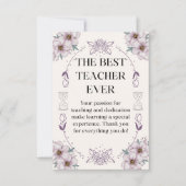 gift card for a teacher. bedankkaart (Voorkant)