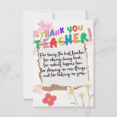 Gift card for teachers bedankkaart (Voorkant)