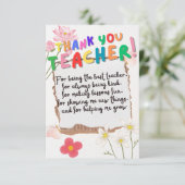 Gift card for teachers bedankkaart (Staand voorkant)