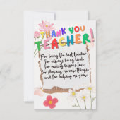 Gift card for teachers bedankkaart (Achterkant)
