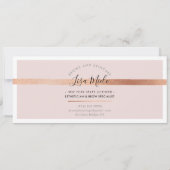 GIFT CERTIFICAAT elegant chic roze roze goud invul Kaart (Achterkant)