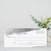 GIFT-CERTIFICAAT elegant gelaagd zilver (Staand voorkant)
