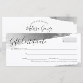 GIFT-CERTIFICAAT elegant gelaagd zilver (Voorkant / Achterkant)