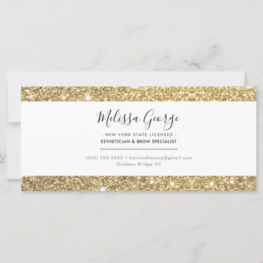 GIFT CERTIFICAAT: elegant oogglas goudglitter (Achterkant)