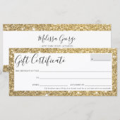 GIFT CERTIFICAAT: elegant oogglas goudglitter (Voorkant / Achterkant)