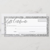 GIFT CERTIFICAAT elegant oogglas zilverglitter (Voorkant)