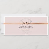 GIFT CERTIFICAAT elegante chique blush roze rose g Kaart (Achterkant)