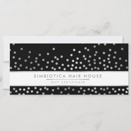 GIFT CERTIFICAAT glazuur confetti Silver stippen z (Achterkant)