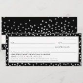 GIFT CERTIFICAAT glazuur confetti Silver stippen z (Voorkant / Achterkant)