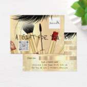 Gift Certificaat Lash Make-up Esthetisch Logo QR G Visitekaartje (Bureau)