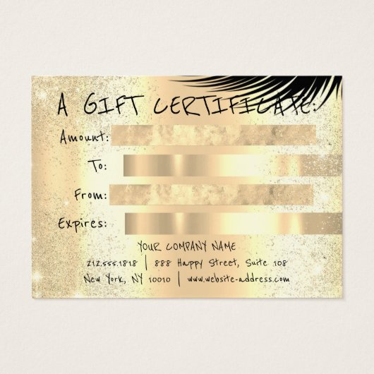 Gift Certificaat Lash Make-up Esthetisch Logo QR G Visitekaartje (Achterkant)