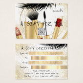 Gift Certificaat Lash Make-up Esthetisch LogoQR Wi Visitekaartje (Voorkant /achterkant)
