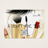 Gift Certificaat Lash Make-up Esthetisch LogoQR Wi Visitekaartje (Voorkant)