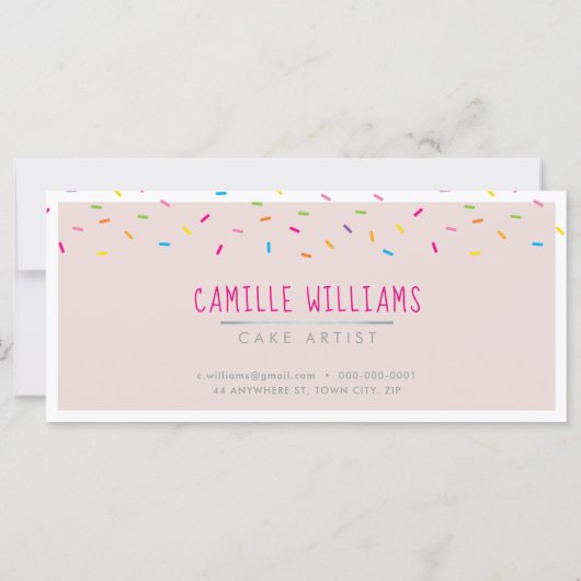 GIFT-CERTIFICAAT leuke leuke kleurrijke sprinkles (Achterkant)